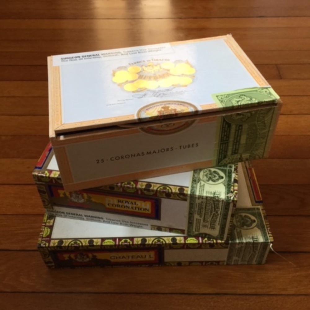 Vintage Cigar Box Set of 3 Collectors Item